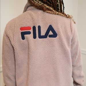 Pink FILA Teddy Jacket